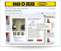 Guitar Center Product Grid View Overlay