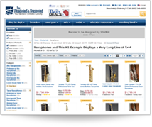 The Woodwind & Brasswind Product Grid View