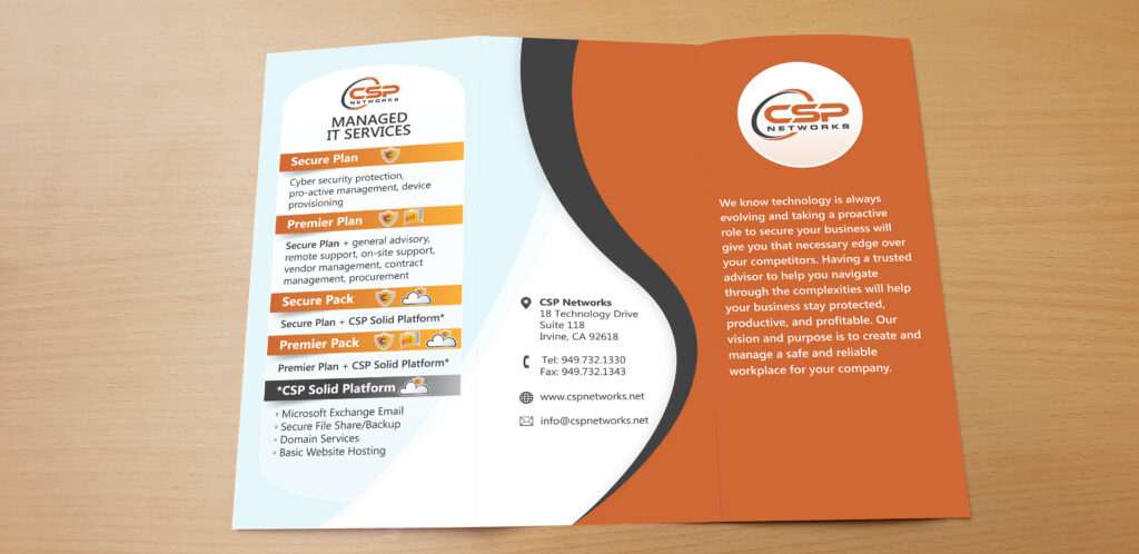 CSP Networks - Trifold Pamphlet (Cover/Back)