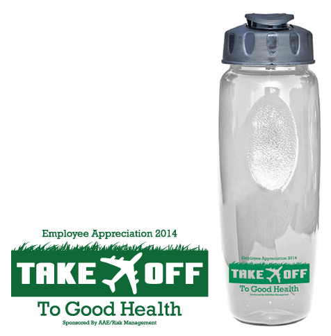 Take Off to Good Health Event Logo Design