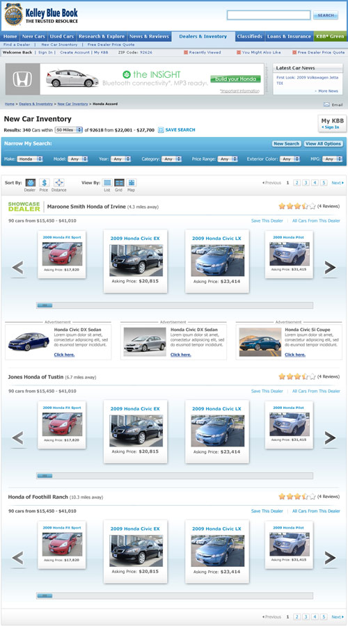 Kelley Blue Book Website